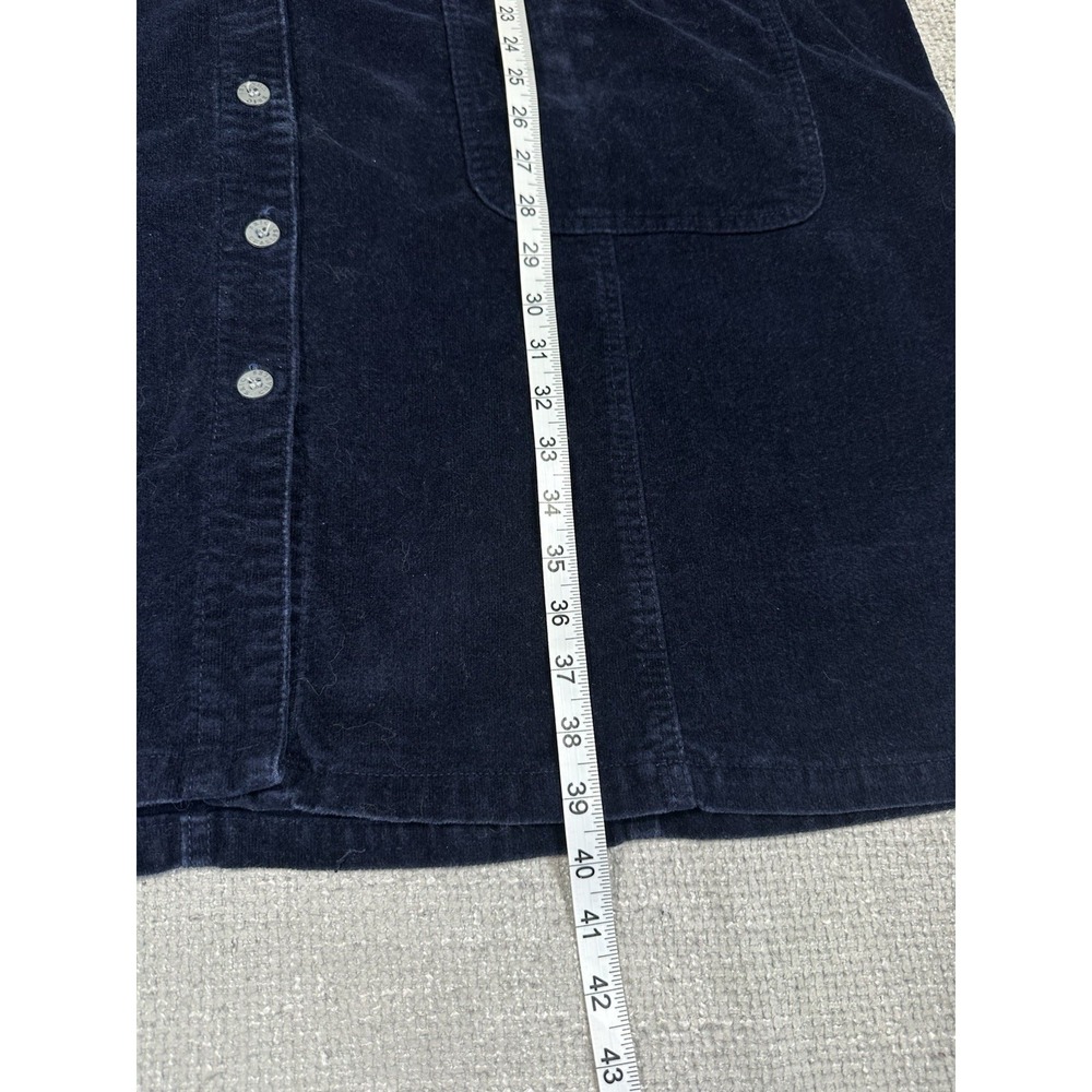 Vtg Eric Charles Pinafore Dress Womens 3X Blue Corduroy Cottage Jumper 90s - Picture 5 of 10